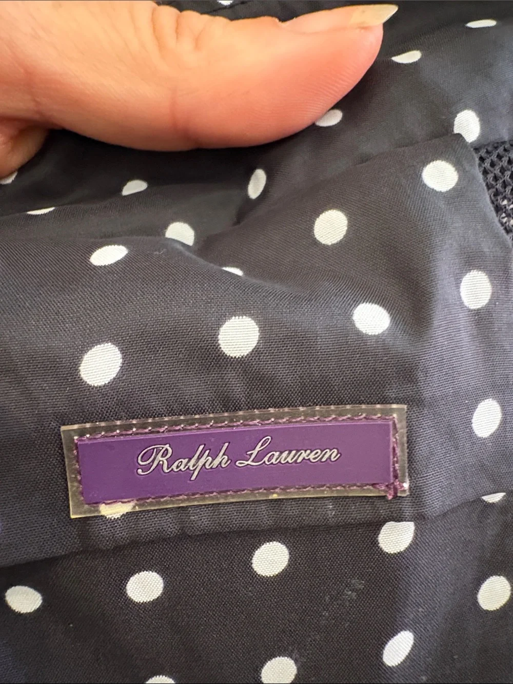 Ralph Lauren purple label (fake?) white polka dot Black Swim Board Shorts Sz L